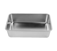 HEEPDD Bandeja de para Gatos de Acero Inoxidable, Metal a Prueba de Opaco, Inodoro de Gato de Lado No Hilo para Múltiples Tamaño 23.62x15.75 Pulgadas Adecuadas para Conejos de y Conejillos de Indias