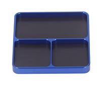 HEEPDD Bandeja Magnética de Aluminio para Organización de Tornillos, 13.8x11x2cm, Antideslizante, Limpieza Fácil, para Hogar, Oficina y Escuela