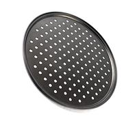 HEEPDD Bandeja para Hornear Pizza, Bandeja para Pizza de Acero Al Carbono, Antiadherente, Perforada con Borde Enrollado para una Distribución Uniforme del Calor, Parrilla para Cocinar (24.5CM)