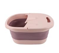 HEEPDD Baños de Pies y Spas Compacto PP Silicona Baño de, Bañera Terapéutica de Remojo para el Pie para Enriquecer el Bienestar Nan (rojo)