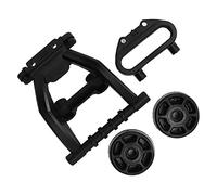 HEEPDD Barra con Ruedas para Coche RC, SCY 16101 16102 16201, Estabilidad de Alta Capacidad de Carga para Coches RC 1/16 Barra con Ruedas para Coche, Conjunto PA Negro para Juguete Modelo Nan