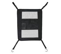 HEEPDD Barrera de Coche para Perros 2 en 1, Asiento Trasero de Malla Transpirable Visible Ajustable, Barrera para Perros con Bolsillo de Almacenamiento, Universal, Resistente, Fácil de (45 * 57cm)