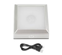 HEEPDD Base LED para Exhibición, Soporte Rectangular con 4 LEDs, Iluminación USB y Batería para Arte de Cristal 3D