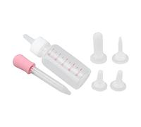 HEEPDD Biberón Pequeño para Mascotas, Tipo Tetina, Punta de Alimentación de Boca Suave de Silicona con Escala Transparente y Control Manual, para Cachorros, Gatitos, Conejos, Ardillas, (Chupete
