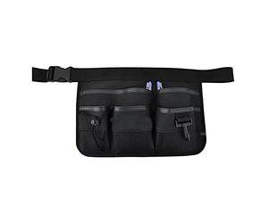 HEEPDD Bolsa de Jardinería Cinturón de Herramientas de Jardín Delantal de Cintura de Tela Oxford 600D con 5 Bolsillos para Trasplante de Poda de Desmalezado, Cinturón Ajustable Liviano de 0.44 Lb
