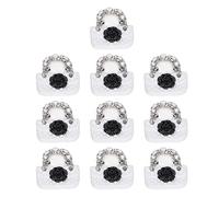 HEEPDD Bolso en Miniatura, Mini Bolso de Muñeca de Moda Multifuncional 10 Piezas para Manualidades de Bricolaje para Casa de Muñecas a Escala 1/12 (Blanco)