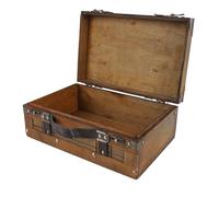 HEEPDD Bolso Vintage de Cofre de Madera Desgastado para Juguetes de Ropa: Pieza Decorativa Retro para Habitaciones, Solución de Almacenamiento para el Hogar (Pequeño)