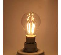 HEEPDD Bombilla de Filamento LED E27, PC Transparente + Aluminio, Luz Brillante de bajo Consumo para Hoteles, Tiendas, Salas de Reuniones, 12 V 4 W Blanco Frío (6W)