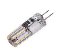 HEEPDD Bombilla G4, Material de Silicona, Brillo de 200 Lm con 24 LED, Perfecta para Lámparas de Araña e Iluminación Decorativa en el Hogar (Blanco cálido)