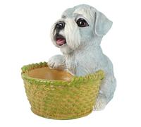 HEEPDD Bonito Adorno para Perro, Cesta para Decoración de Sala de Estar y Oficina, Bonito Adorno para Perro, Almacenamiento de Llaves de Cachorro de Resina, Decoración del Hogar (Tipo 2)