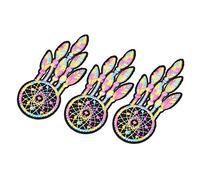 HEEPDD Bonitos Parches Bordados de Atrapasueños de Plumas, Accesorios de Ropa DIY Coloridos únicos para Reparación y Decoración