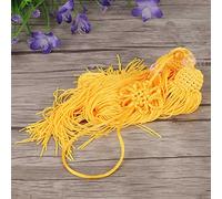 HEEPDD Borla de Espada Taiji de Primera Calidad, Decoración de Artes Marciales de Seda de Hielo, Longitud Corta, 6 Pulgadas, Amarillo Vibrante o Real para Gimnasios de Kung Fu y Llavero, Uso Suave,