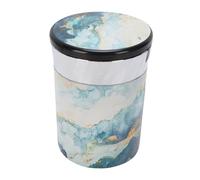 HEEPDD Bote de Basura de Escritorio, Cesto de Basura de Mesa Pequeña de Plástico de Acero Inoxidable con Tapa Extraíble y Luz de Batería Incorporada de 200 MAh, para Automóvil de