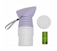 HEEPDD Botella de Agua Plegable para Perros, 550 Ml, Dispensador de Agua Portátil de Silicona a Prueba de Fugas para Caminar, Senderismo, 550 Ml, Hidratación de un Día, Bloqueo de la (Purple)