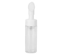 HEEPDD Botella de Espuma Limpiadora Facial, Plástico Transparente con Cepillo de Silicona, Limpieza Profunda de Poros y Bomba Eficiente para Rutina de Cuidado de la Piel (150ML)