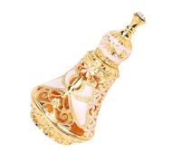 HEEPDD Botella de Perfume de Estilo del Medio Oriente, Diseño de Mariposa de Esmalte Vintage de Aleación de Zinc, Almacenamiento Elegante para Aceites y Fragancias Esenciales (oro blanco)