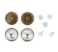 HEEPDD Botones de Jeans, 10 Piezas Populares, delicadas broches de Jean de 20 mm Vintage con Remaches para Pantalones Vaqueros, Ropa de Abrigo, Cinturones, Chaqueta(# 13)