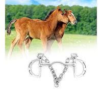 HEEPDD Broca para Caballo de Acero Inoxidable, Kimberwicke de Puerto bajo con Rodillo de Cobre para Mayor Control y Comodidad, Tamaños de 4,9 Pulgadas y 5,3 Pulgadas, Entrenamiento Ecuestre