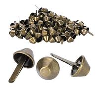 HEEPDD Cabasteros de Pies Planos de 200 Piezas, Latón Antiguo de 2 Pies Spike Spike Metal Bag Feet Stands para la Artesanía de Cuero Bolsos de Equipaje de Cartera de Bricolaje de Bricolaje de 12 Mm