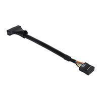 HEEPDD Cable Adaptador USB 3.0 a USB 2.0, Convertidor de Encabezado Macho de 20 Pines a Hembra de 9 Pines, Longitud de Cable de 15 Cm, Material ABS, para Transmisión de Datos del Panel Frontal de la