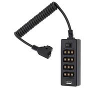 HEEPDD Cable de Alimentación D-Tap Macho a Concentrador Hembra de 4 Puertos Divisor de Cable de Alimentación para Batería de Cámara V-Lock, Plástico y Metal, de 10,2-31,5 Pulgadas, para Batería de