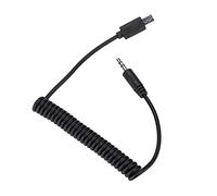 HEEPDD Cable de Liberación del Obturador del Cable Espiral Estirable para A7RA6300, Conectores de 3.5 Mm/2.5 Mm, Compatibles con A58/A5100, Material de Aleación de Plástico Negro (#1)