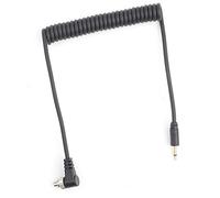 HEEPDD Cable de Sincronización de Flash, Cable de de Sincronización de PC Flash de 2.5 Mm a Macho con Bloqueo de Tornillo y Alambre en Espiral Extendido de 1 M