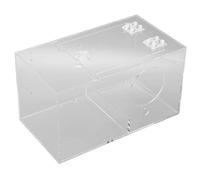 HEEPDD Caja Acrílica para Cría de Pájaros, Diseño con Poste de Soporte y Acolchado, Ideal para Anidación de Cacatúas y Periquitos Caja Acrílica para Cría de Pájaros, Suministros Transparentes