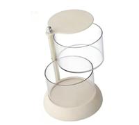 HEEPDD Caja de Almacenamiento de Esponja de Maquillaje, Organizador de Dos Capas de Pet, Contenedor de Cosméticos a Prueba de Humedad para Herramientas de Belleza, Ahorro de Espacio de 11x13 Cm para