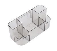 HEEPDD Caja de Almacenamiento de Plástico Transparente para Montar en la Pared, Adhesivo, Montaje sin Taladro para Superficies Lisas, Organizador Dividido para Brochas de Maquillaje, Botellas para