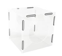 HEEPDD Caja de Polvo de Pulido Cerrada, Cubierta de Polvo Acrílica Transparente con Cubierta Desmontable, para Pulido de Grabado