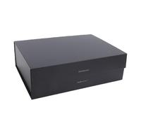 HEEPDD Caja de Regalo con Tapa Abatible Magnética y Cinta, Caja Pequeña para San Valentín for Regalos y Detalles Románticos (BLACK)