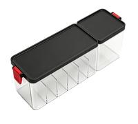 HEEPDD Caja Organizadora de Cables con Tapa, Caja para Ocultar Cables y Cargadores a Prueba de Polvo, Organizador de Escritorio para Almacenamiento de for Escritorio y Cargador (Black)