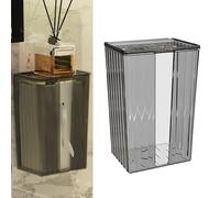 HEEPDD Caja para Pañuelos Montada en la Pared, Dispensador de Servilletas con Diseño Transparente para Baño y Cocina, Caja para Pañuelos Montada en la Pared, Acrílico Transparente para Necesidades