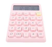 HEEPDD Calculadora de Escritorio de 12 Dígitos, Pantalla LCD Grande y Almohadilla Inferior sin Deslizamiento para la Oficina en Casa Use el Diseño de Llave de Pantalla de Pantalla (Rosado)
