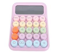 HEEPDD Calculadora de Interruptores Mecánicos de 12 Dígitos, Calculadora de Visualización LCD Digital con Claves Confidenciales y Claves Redondas Retro para Negocios de la Escuela en (Purple)