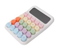 HEEPDD Calculadora de Interruptores Mecánicos de 12 Dígitos, Calculadores de Pantalla LCD de Pantalla con Claves Sensibles y Claves Retro Redondas para Negocios de la Escuela en el Hogar Switch