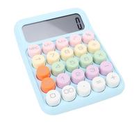 HEEPDD Calculadora de Interruptores Mecánicos, Pantalla LCD Grande de 12 Dígitos Botones Grandes Calculadora de Escritorio Colorida con Retroalimentación Táctil de Llave Sensible para la (Cielo Azul)