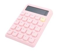 HEEPDD Calculadora Solar de 12 Dígitos, Calculadora Estándar Básica de Pantalla Grande con Botones Mecánicos Receptivos Alta Sensibilidad para la Escuela de Oficina en Casa (Pink)