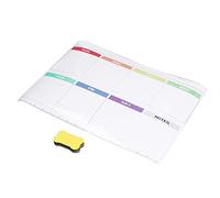 HEEPDD Calendario Semanal con Diseño Autoadhesivo, Tablero Semanal de Borrado en Seco de PVC Duradero para el Hogar y la Nevera, Planificador Familiar Perfecto Calendario de 42 X 30 Cm con Diseño