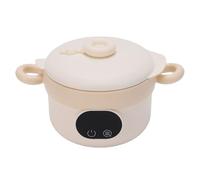 HEEPDD Calentador de Alimentos Eléctrico Portátil para Edades de 3 a 7 Años La Lonchera Personal Mantiene La Comida Caliente sin Derrames, Ideal para Viajes, Trabajo, Escuela, Coche, (De color crema)