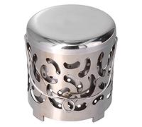 HEEPDD Calentador de Camping de Acero Inoxidable, Mini Calentador para Exteriores, Estufa de Calentamiento Portátil con Mango para Picnic, Senderismo, Barbacoa