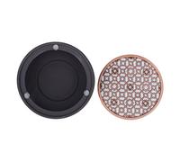 HEEPDD Calentador de Tetera de Cerámica, Base Calefactora Eficiente para Velas de té con Tapete de Hierro, Peso de 11.3 Oz para Teteras de Vidrio, Tazas de café, Fiestas de té, Cocinas Caseras,