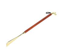 HEEPDD Calzador de Largo, Calzador de Cabeza de Caballo de Metal con Cordón Material de Madera de Haya Levantador de Zapatos Universal para Personas Mayores, Mujeres (cabeza caballo marrón