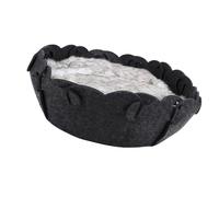 HEEPDD Cama para Mascotas, Cama para Perros y Gatos con Diseño de Pétalos de Fieltro Suave y Fondo Grueso, para Uso en Interiores en Otoño e Invierno, 52x42 Cm