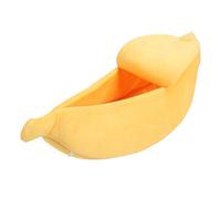 HEEPDD Cama tipo cueva para gatos, con forma de plátano, semicerrada, para mascotas, casa cálida para invierno, cama cálida para gatos, cachorros, perros pequeños (XL)