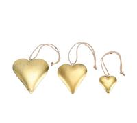 HEEPDD Campana Decorativa de Corazón 3D Campana Decorativa en Forma de Corazón, Acabado en Oro Antiguo, Adorno de Pared de Metal Romántico para Decoración del Hogar, Boda, Regalo de San Valentín Nan