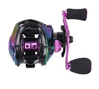 HEEPDD Carrete Baitcasting Rueda de Pesca de Fundición de Metal 8.1: 1 Alta Velocidad 19+ Rodamientos 12 Engranajes Freno Magnético Arrastre de 8 Kg Carrete Liviano para Todos los Pescadores de Agua
