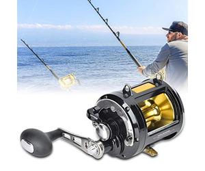 HEEPDD Carrete de Sedal de Pesca, Carrete de Pesca con Curricán de Servicio con Tensión de 25 Kg para Entusiastas de la en el Mar de Sedal de, Suministros de Pesados de Acero Inoxidable