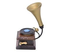 HEEPDD Casa de Muñecas 1:12 Modelo Musical en Miniatura con Fonógrafo Antiguo de Madera con Diseño Vintage Hecho a Mano para Entusiastas de Las Escalas Pantalla Liviana Se Adapta a 1 12 Diseños de